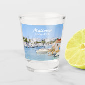 Mallorca Spanien Hafen von Cala d`Or Souvenir Schnapsglas (Vorderseite)