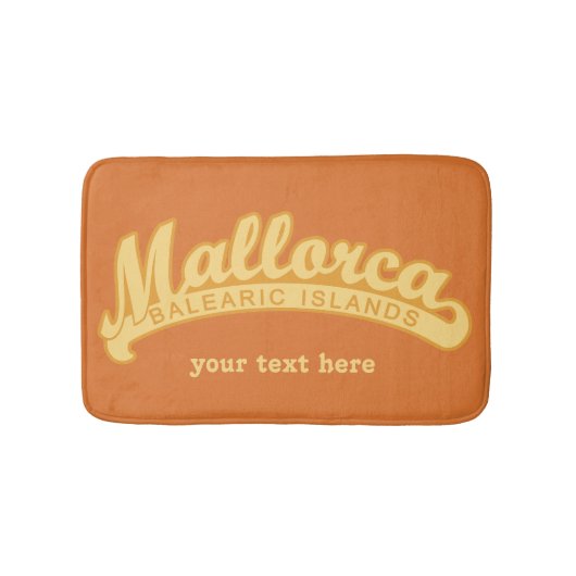 MALLORCA Spanien - Individuelle Text- und Farbbadm Badematte (Vorderseite)