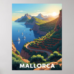 Mallorca, Spanien - Küstenstraße Poster