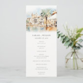 Mallorca Spanien Landschaft Hochzeitsprogramm Einladung (Stehend Vorderseite)