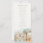 Mallorca Spanien Landschaft Hochzeitsprogramm Einladung (Rückseite)