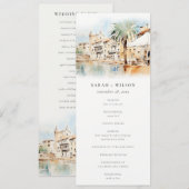 Mallorca Spanien Landschaft Hochzeitsprogramm Einladung (Vorne/Hinten)