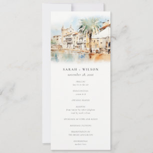 Mallorca Spanien Landschaft Hochzeitsprogramm Einladung