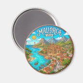 Mallorca Spanien Magnet (Vorderseite/Rückseite)