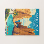 Mallorca Spanien Puzzle Vintage Reise (Horizontal)