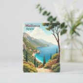 Mallorca Spanien Reise Kunst Vintage Postkarte (Stehend Vorderseite)