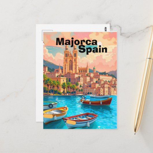 Mallorca Spanien Reise Postkarten Kunst, Spanien R (Vorderseite/Rückseite Beispiel)