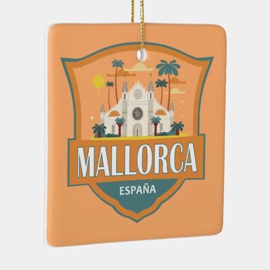 Mallorca Spanien Reisen Retro Abzeichen Keramikornament (Rechts)