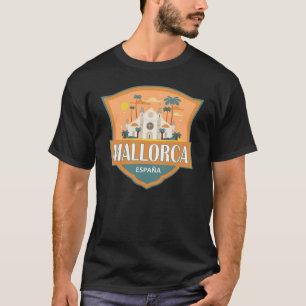 Mallorca Spanien Reisen Retro Abzeichen T-Shirt