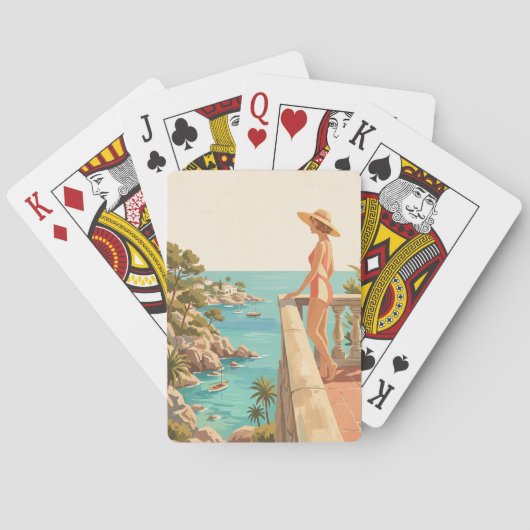 Mallorca Spanien Spielkarten-Deck Vintage Reise Spielkarten (Rückseite)