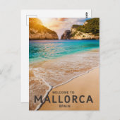 Mallorca, Spanien Strand Postkarte (Vorne/Hinten)