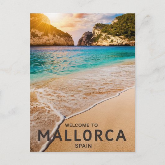 Mallorca, Spanien Strand Postkarte (Vorderseite)