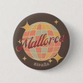 Mallorca Spanien Urlaub Souvenir Retro Button (Vorderseite)