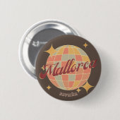 Mallorca Spanien Urlaub Souvenir Retro Button (Vorne & Hinten)