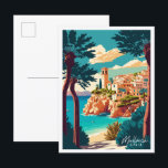 Mallorca Spanien Vintage Illustration Postkarte<br><div class="desc">Mallorca Spanien Vintage-Reise-Ort Illustration</div>