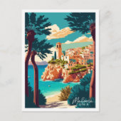 Mallorca Spanien Vintage Illustration Postkarte (Vorderseite)