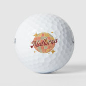 Mallorca Stadt Spanien Retro Golfplatz Golfball (Vorderseite)