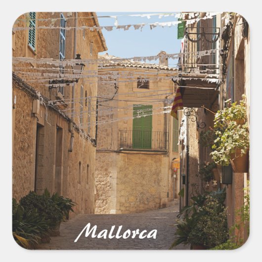 Mallorca-Sticker Quadratischer Aufkleber (Vorderseite)