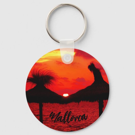 Mallorca Sunset at the Sea Souvenir Keychain Schlüsselanhänger (Vorderseite)