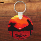 Mallorca Sunset at the Sea Souvenir Keychain Schlüsselanhänger (Rückseite)