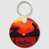 Mallorca Sunset at the Sea Souvenir Keychain Schlüsselanhänger (Rückseite)