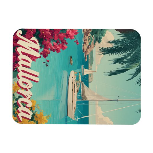 Mallorca Vintag Magnet (Horizontal)