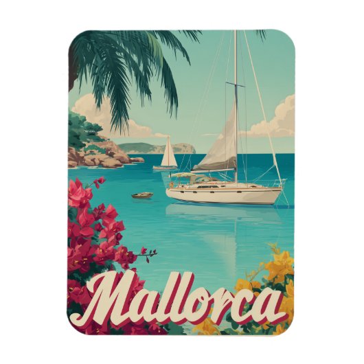 Mallorca Vintag Magnet (Vertikal)