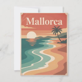 Mallorca Vintag minimalistisch Postkarte