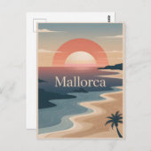 Mallorca Vintag minimalistisch Postkarte (Vorne/Hinten)