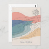 Mallorca Vintag minimalistisch Postkarte (Vorne/Hinten)