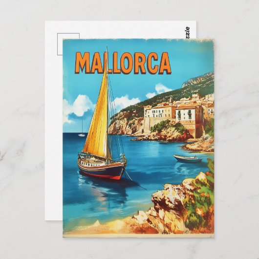Mallorca Vintag Postkarte (Vorne/Hinten)