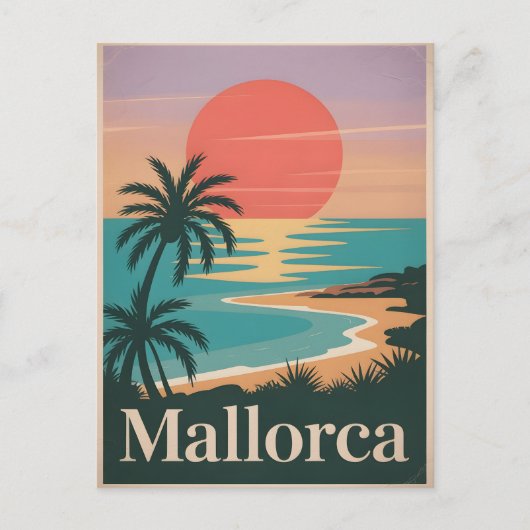 Mallorca Vintag Postkarte (Vorderseite)