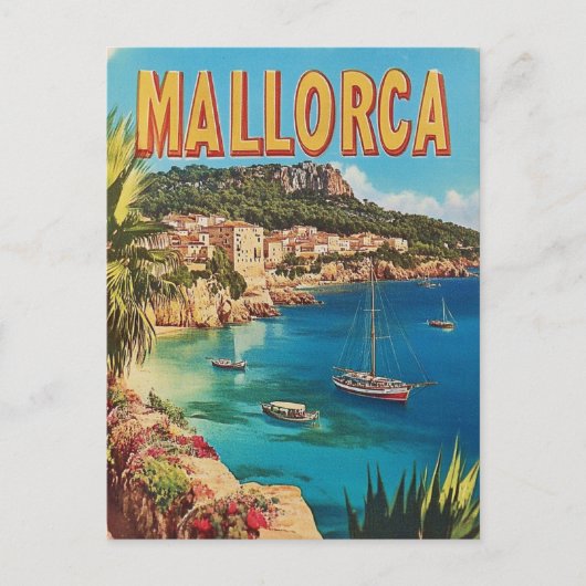 Mallorca Vintag Postkarte (Vorderseite)
