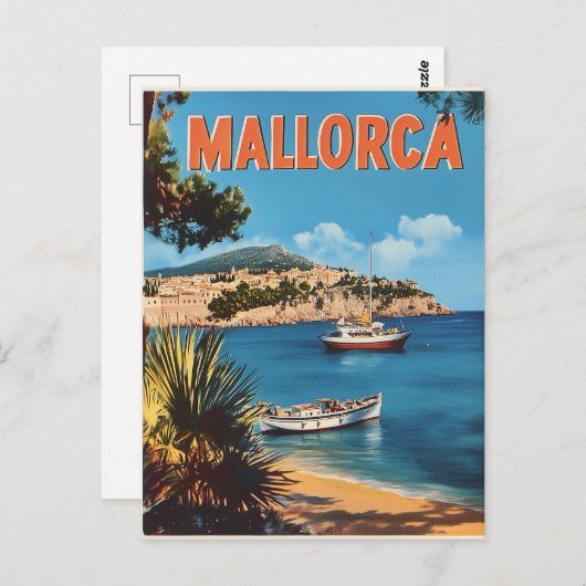 Mallorca Vintag Postkarte (Vorne/Hinten)