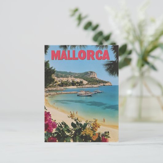 Mallorca Vintag Postkarte (Stehend Vorderseite)