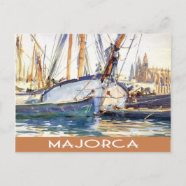 Mallorca Vintage Boote Postkarte