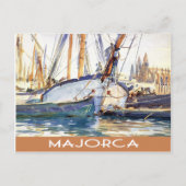 Mallorca Vintage Boote Postkarte (Vorderseite)