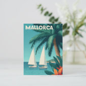 Mallorca vintage postkarte (Stehend Vorderseite)