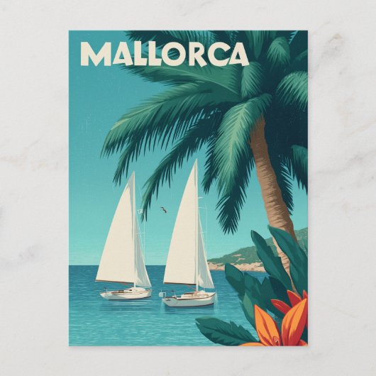 Mallorca vintage postkarte (Vorderseite)
