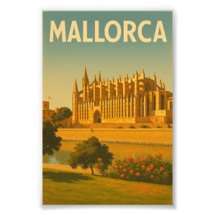 Mallorca Vintage Retro Kathedrale Fotodruck
