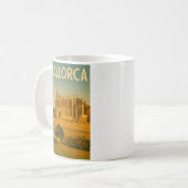 Mallorca Vintage Retro Kathedrale Kaffeetasse (Vorderseite Links)