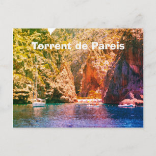 Mallorca Vintage Torrent de Pareis Reise Postkarte