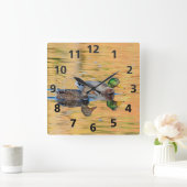 Mallorquiner Quadratische Wanduhr (Zuhause)