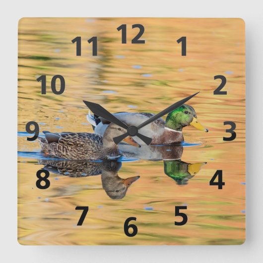 Mallorquiner Quadratische Wanduhr (Vorderseite)