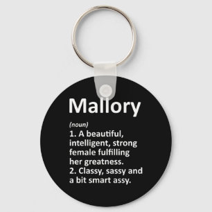Mallory Definition Personalisierter Name Lustiges  Schlüsselanhänger
