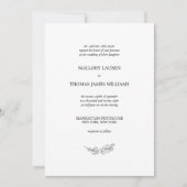 Mallory Elegant Einfache Botanische Leaf Hochzeit Einladung (Vorderseite)