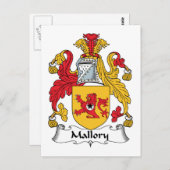 Mallory Familienwappen Postkarte (Vorne/Hinten)