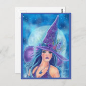 Mallory Halloween Hexenkunst von Renee Lavoie Postkarte (Vorne/Hinten)