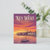 Mallory Square USA Postkarte (Stehend Vorderseite)