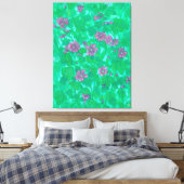 Mallow Bloom, Malva Blume Summer Floral Paintin Leinwanddruck (Insitu (Schlafzimmer))